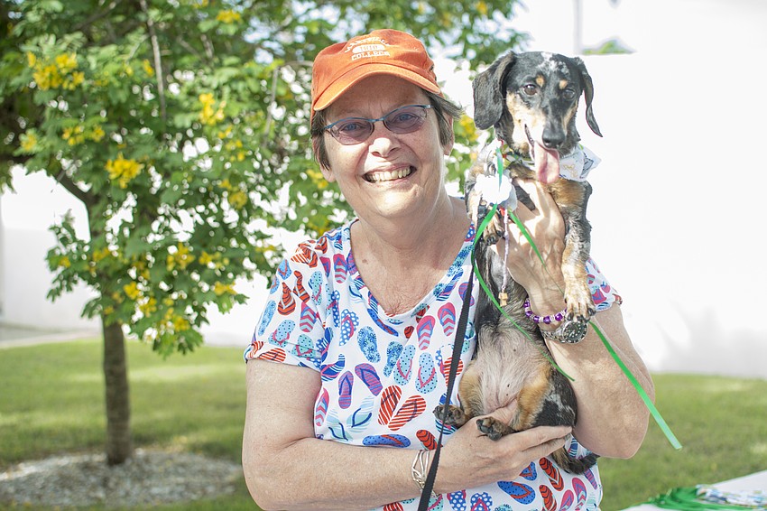 Barbara Kerr poses with dog Fiona