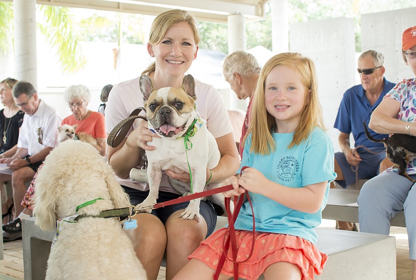 Beth and Megan Murdock with dogs Newtown and Buck