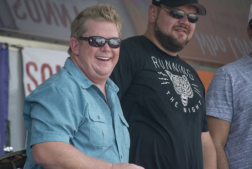 Actor Greg Pitts smiles after being announced as a celebrity judge at the 18th annual Morton's Firehouse Chili Cook-off.