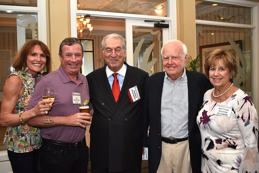 Caryn and Ian Willbraham,  Republican Club of Longboat Key President Joe McElmeel, Commissioner Jack Daly and Bettina Rosica