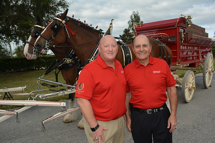 Pat Bruenning, Gold Coast Eagle vice president of sales, and John Saputo, owner and president, shared a few laughs before the event.