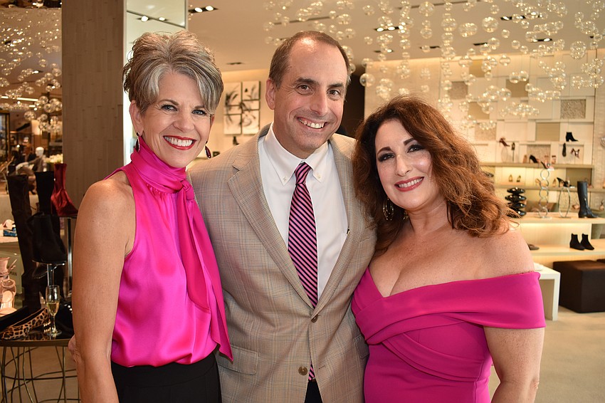 SMHF Director of Community Engagement Sally Schule, SMHF President Mason Ayres and Saks Fifth Avenue General Manager Terri Najmolhoda