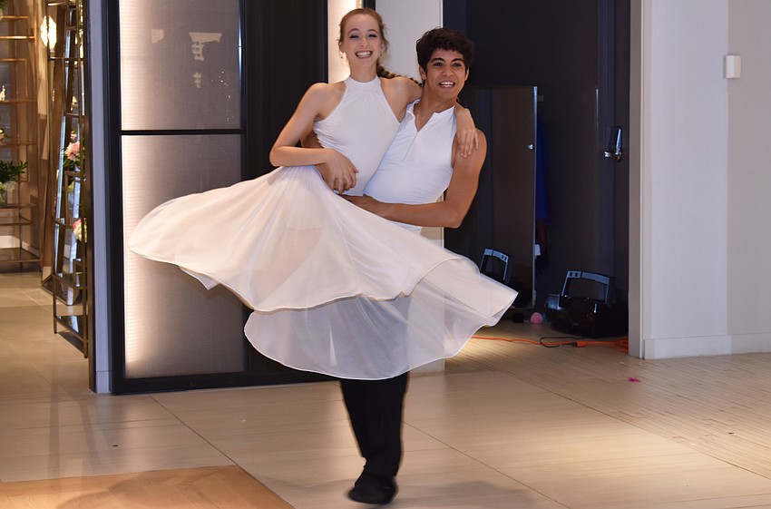 Sarasota Cuban Ballet School students Chloe Kelley and Francois Llorente perform at Key to the Cure on Oct. 12 at Saks Fifth Avenue.