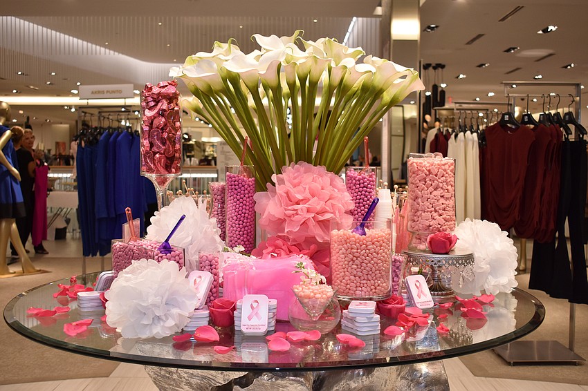The candy display was very pink at Key to the Cure on Oct. 12 at Saks Fifth Avenue.