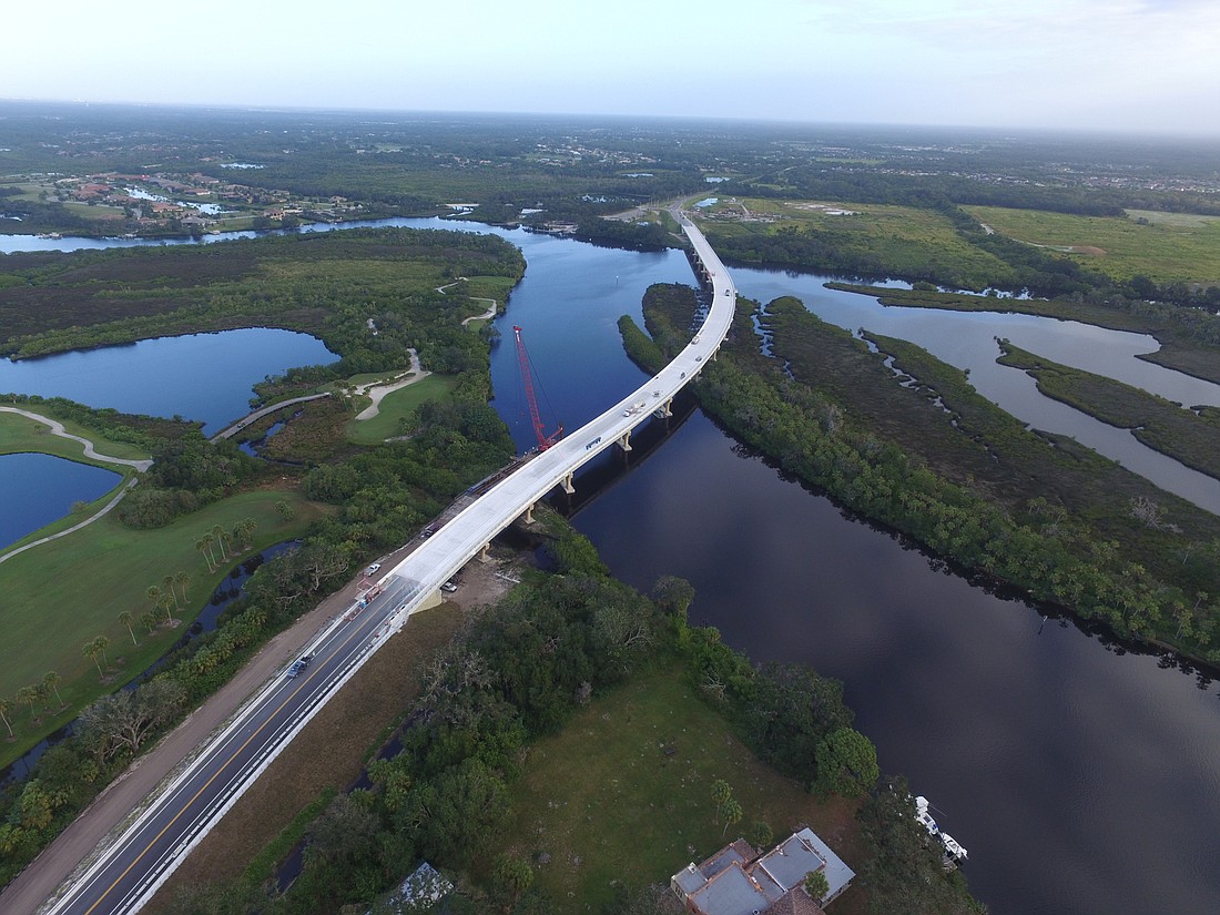 The Fort Hamer Bridge was scheduled to open Oct. 18 across the Manatee River, connecting Fort Hamer Road in Parrish to Upper Manatee River Road in East County. Courtesy image.