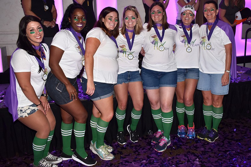 A Team won first in the scavenger hunt and raised $2,875 for Safe Place and Rape Crisis Center.