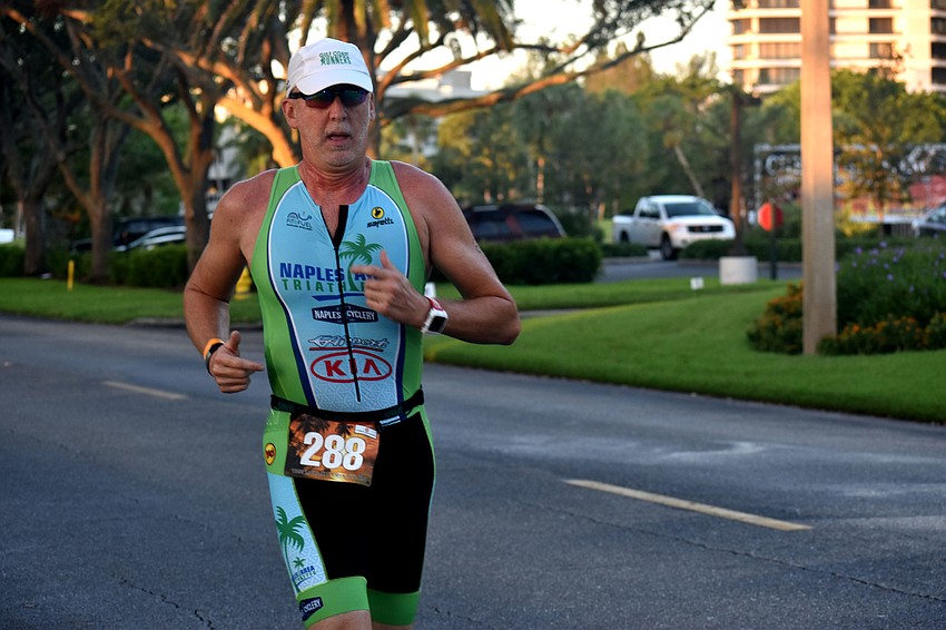 Martin Bayles finished the sprint duathlon with a time of 1:17:52.71