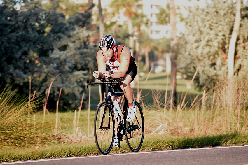 David Pickett races down Gulf of Mexico Drive.