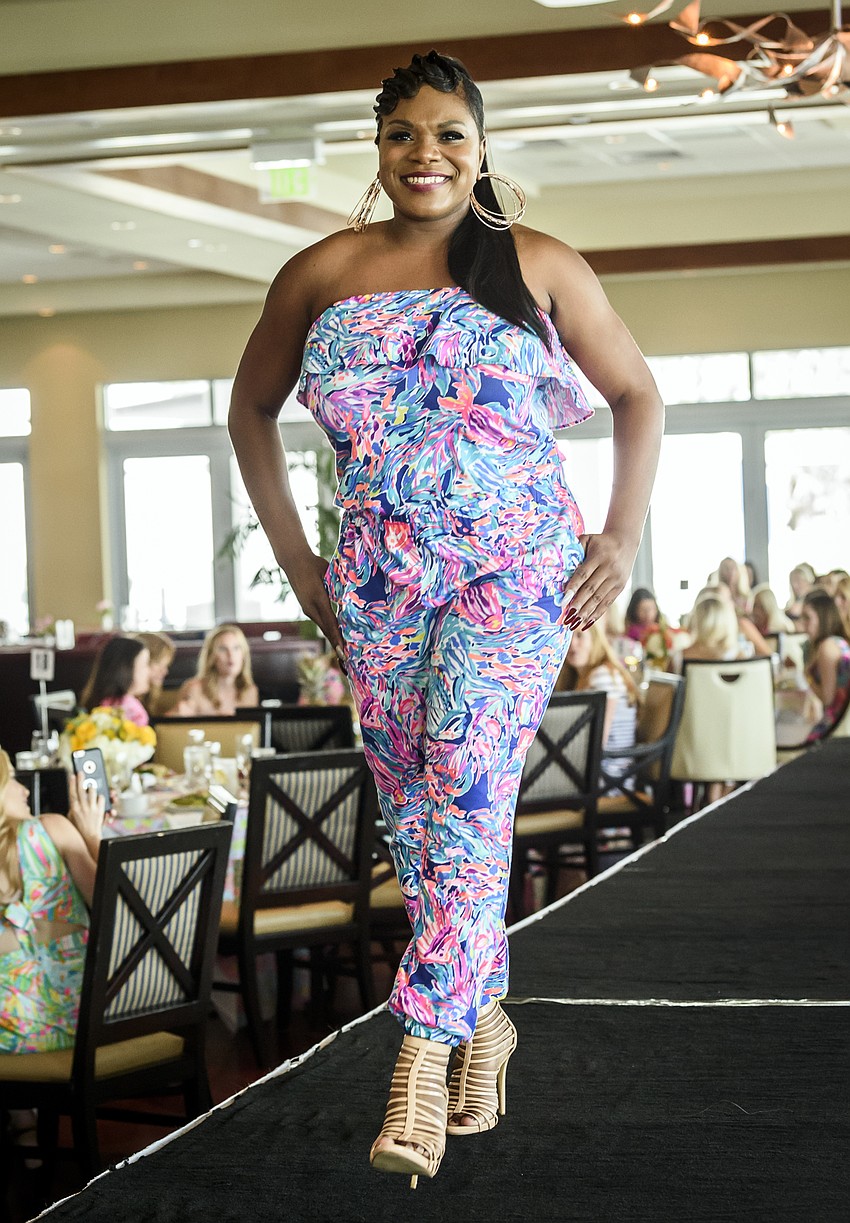 Shantel Norman walks in the fashion show.