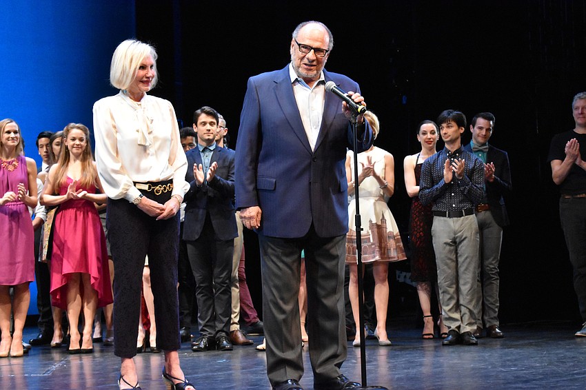 Hillary Steele and the dancers listen to Executive Director Joe Volpe at Meet Me at the Barre on Oct. 16 at the FSU Center for the Performing Arts.