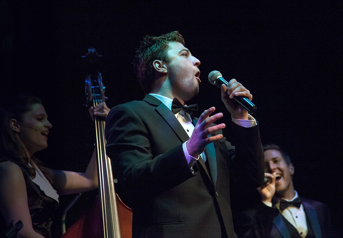 Zoe Speas, Brandyn Day, and Dan Faber perform in â€œMack The Knife: The Bobby Darin Songbook.â€ Photo by Matthew Holler.