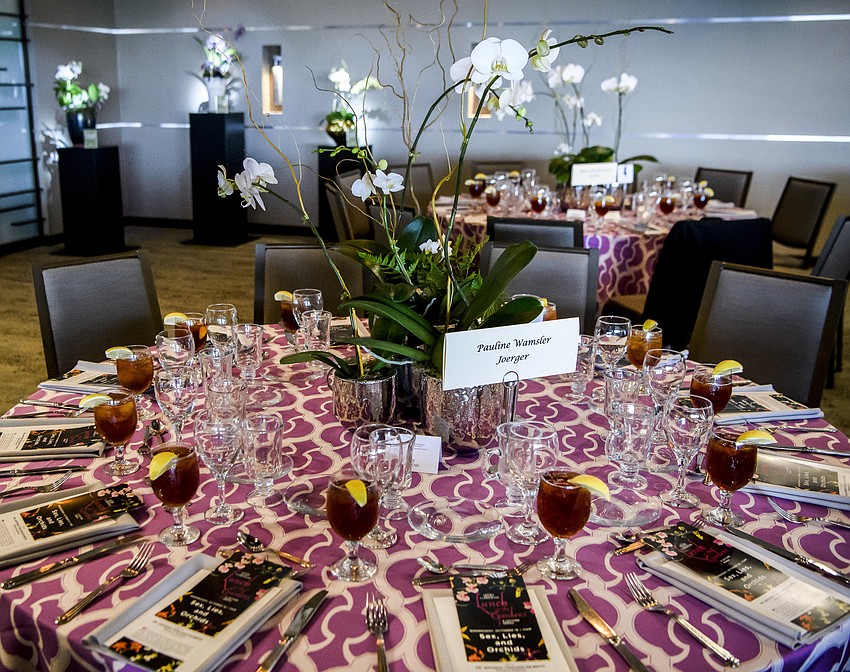The tablescapes were flawlessly decorated at Lunch in the Gardens on Oct.18 at Michael's on the Bay at Selby Gardens.