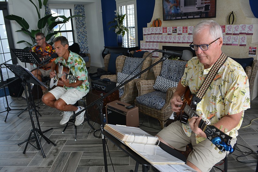 Bill Irvan, Tom Perillo and Ken Combs practice together for about three hours once a week at the Indigo clubhouse.