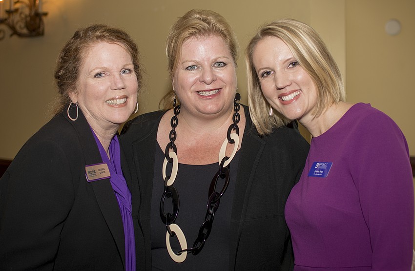 Hope Family Services CEO Laurel Lynch, Womens Resource Center CEO Ashley Brown and SPARCC CEO Jessica Hays