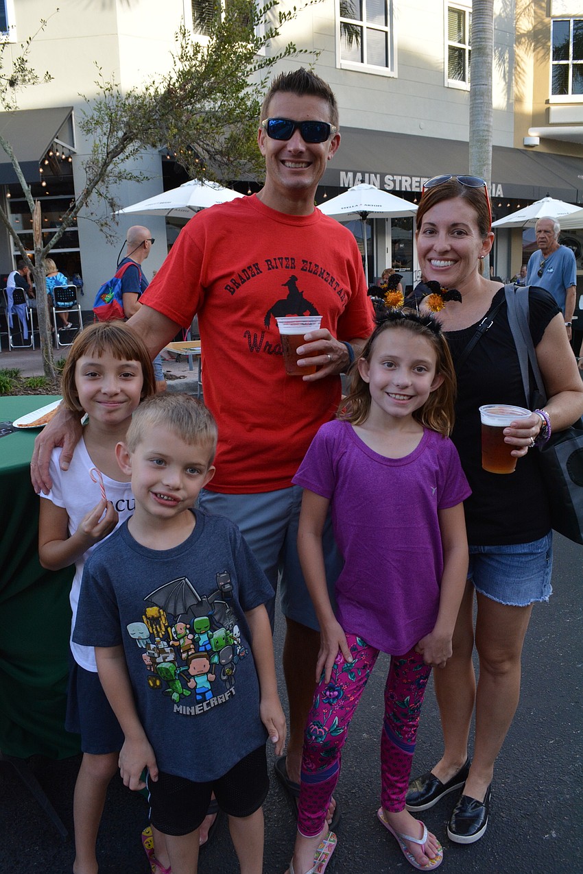 Kevin and Rebecca Gurski, of Mallory Park, brought their children, Reese, Charlie and Ryann, pictured in front from left to right.
