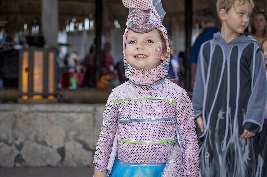 Natalie Beard dressed as a sea horse for Mote's Night of Fish, Fun and Fright.