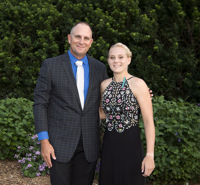 Scholarship winner Grace Stec with father Charles Stec