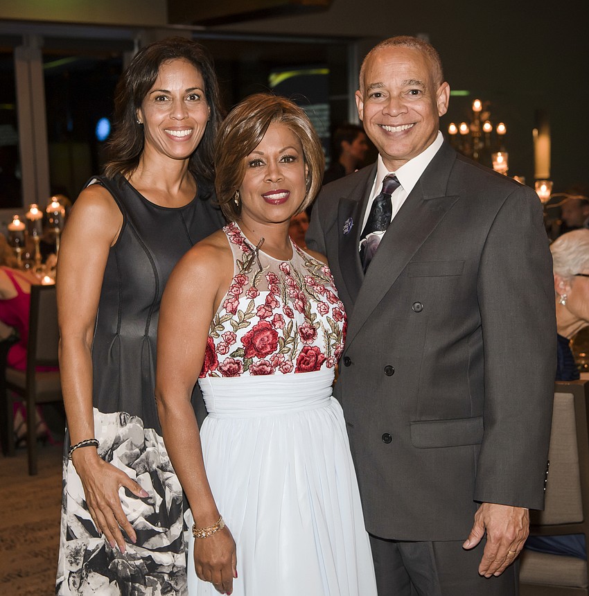 Son Ceray, Courage Award winner Donna Cheek, and Stephan Cheek