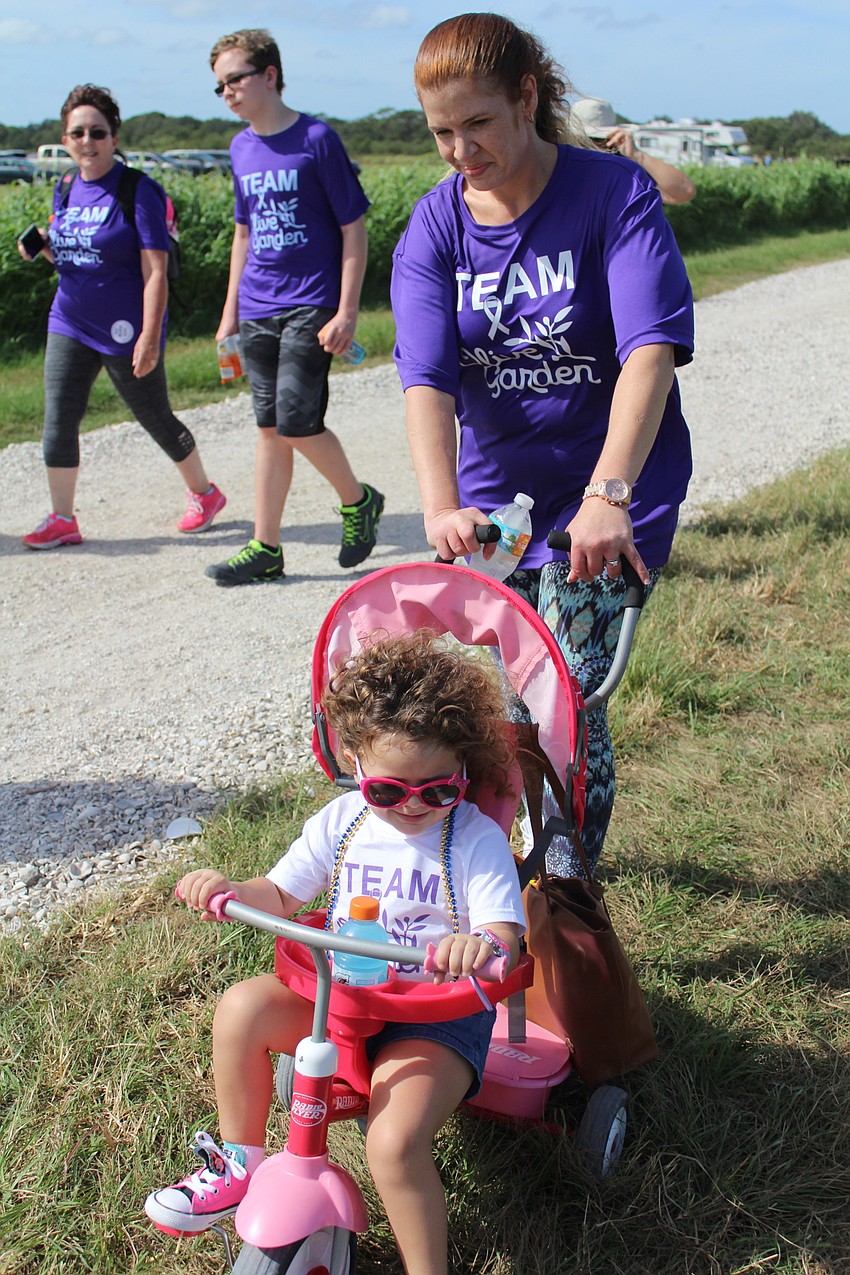 Sarasota's Isabella and Maria Bargas show up to the Buddy Walk in style.