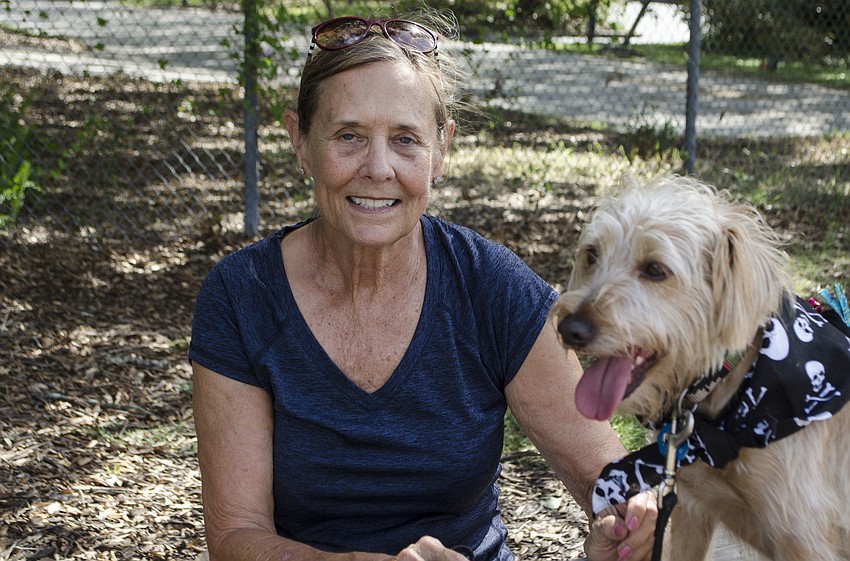 Patty Reid and Buster.
