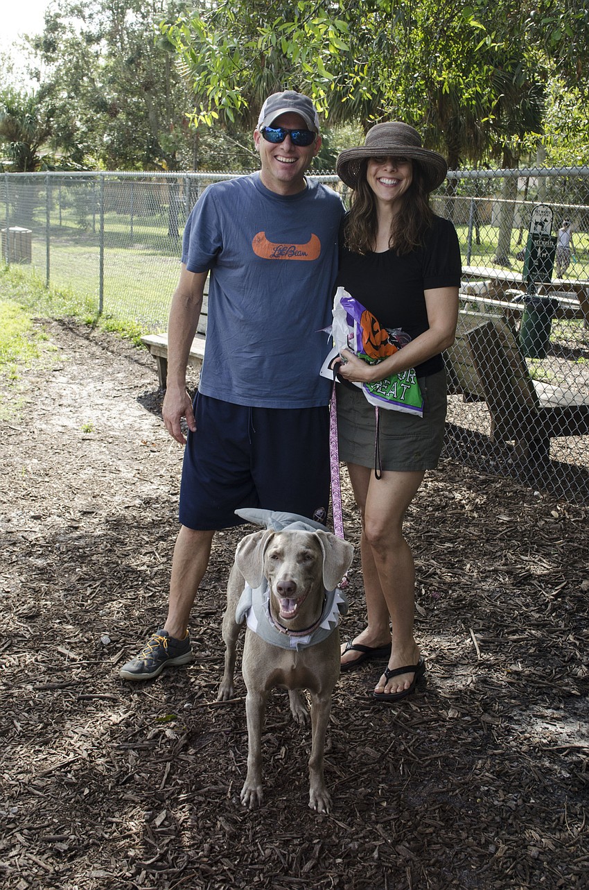 David and Laura Dessauer and their rescue dog Sweet Pea won Funniest Costume.