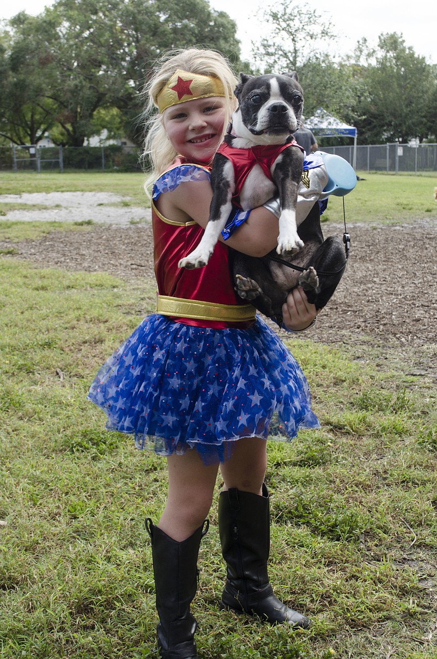 Skyler Rissler and her dog Maddie had matching costumes, and were one of the judge's picks.