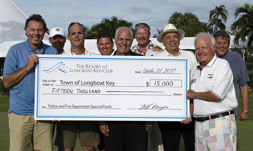 Left to right: Resort at Longboat Key Club Owner Mark Walsh, Resort at Longboat Key Club Golf Director Terry Ohara, Dezzi, Rubino, Pastor, Cumming, Florensa, Daly and Michael Walsh.