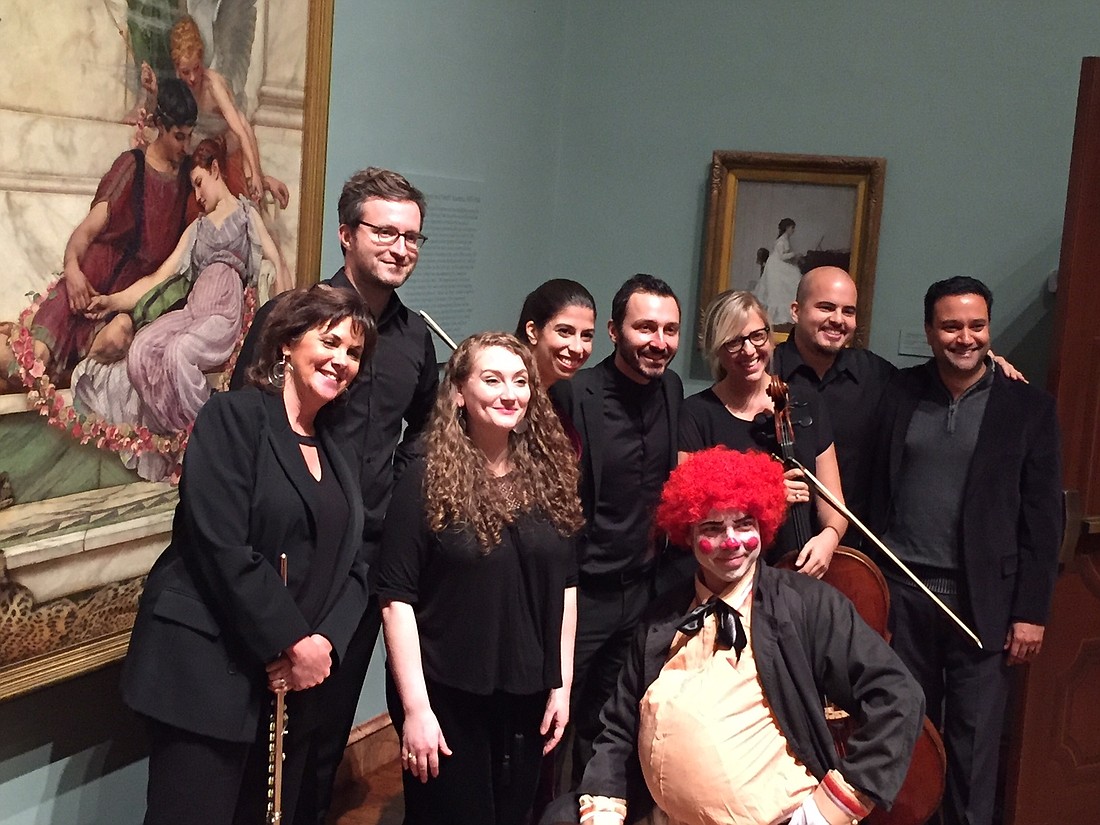 ensemblenewSRQ performed Luciano Berio&#39;s "Sequenzas" in the Huntington Gallery of the Ringling during the festival.