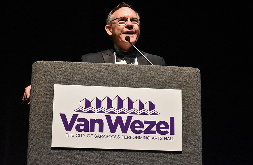 Joseph Holt accepts the Arts Leadership Award for Artistic Achievement