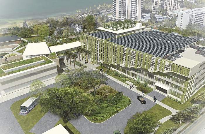 A parking garage with rooftop restaurant is one of the changes outlined in a master plan for Selby Gardens.