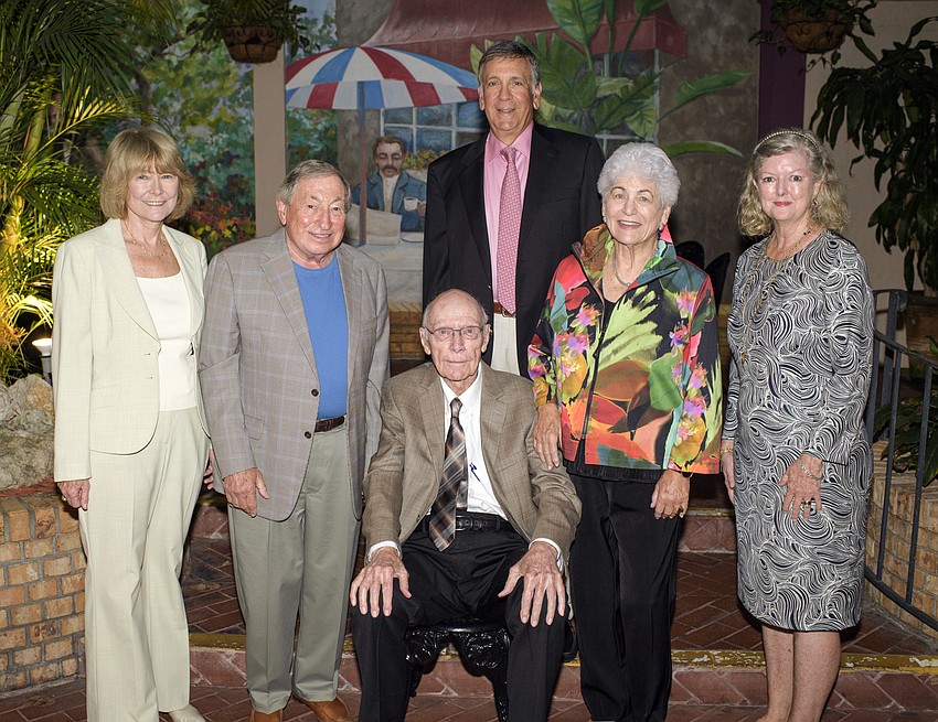 Award-winners Drs Pat and Bob Gussin, Michael Juceam, Dr. Freeman Epes (sitting), Dr. Nancy Schlossberg and Barbara Peters Smith