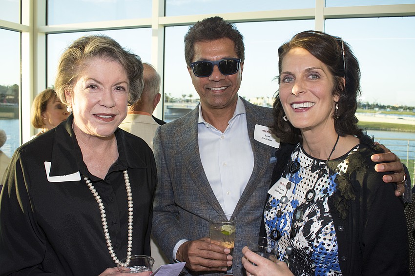 Susan Buck with Sean and Melanie Natarajan