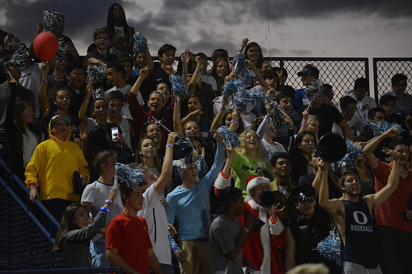 The ODA student section dressed in their Halloween costumes for the game, and was loud throughout the win.