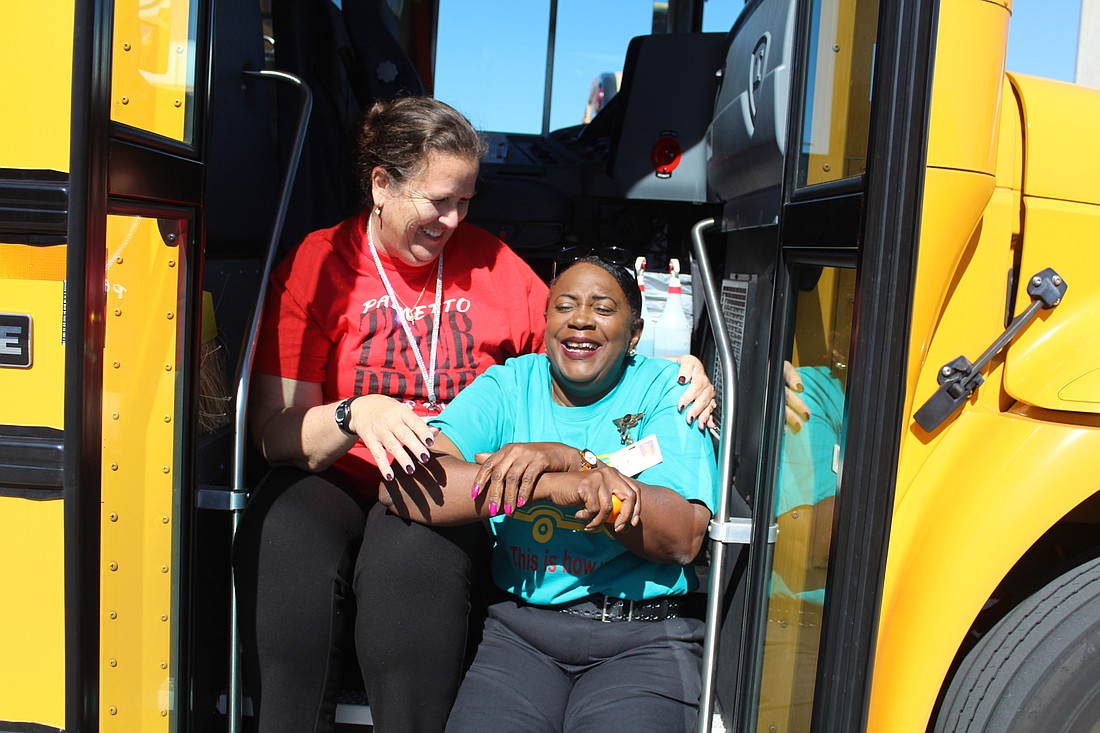 Cindy Teuton and Carla Thomas, bus drivers for the School District of Manatee County, have always memorized the names of their student riders. With the new software, there will be no need.