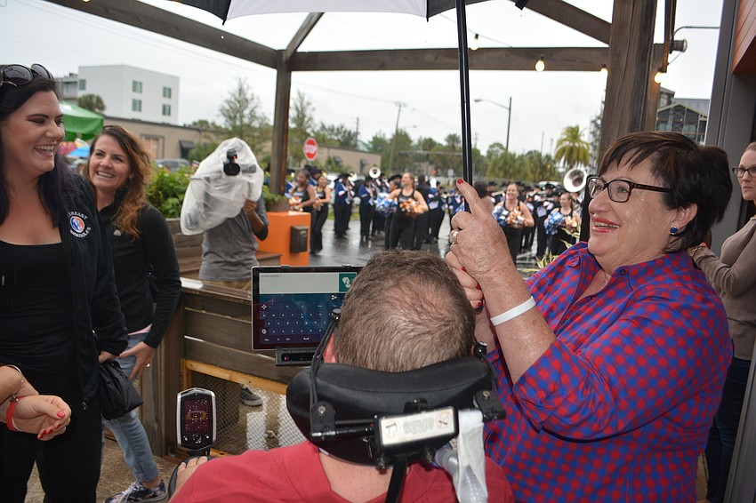 Kevin's mom, Julie Swan (right), managed to keep her son's secret.