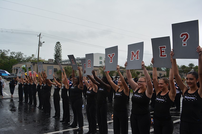 The band members hoisted the question 