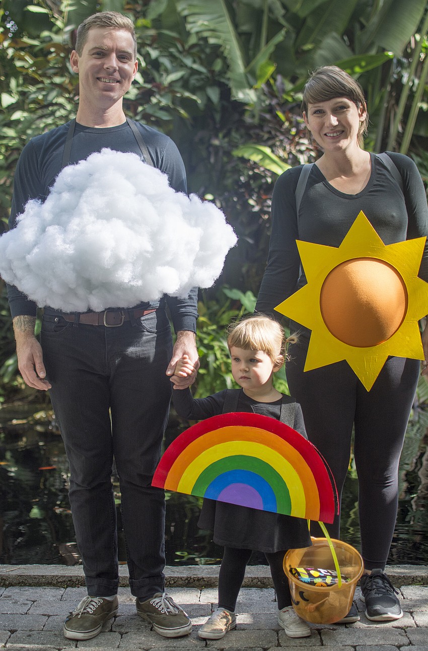 Joe, Nova and Jessie Donaldson pose for a photo during the Marie Selby Botanical Gardens Spooktacular.