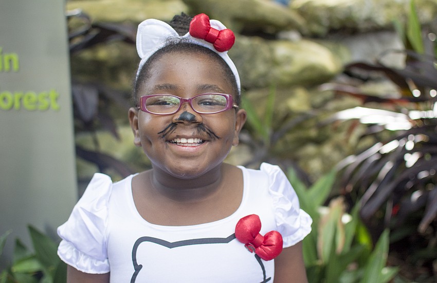 Kenya Porter dressed as Hello Kitty for the Marie Selby Botanical Gardens Spooktacular.