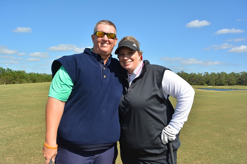 Stitch and Jen Horvat didn't seem to mind the windy conditions at Putts Fore Mutts.