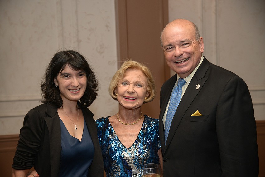 Hermione Gilpin, Eleanor Williams and Sarasota Opera Executive Director Richard Russell