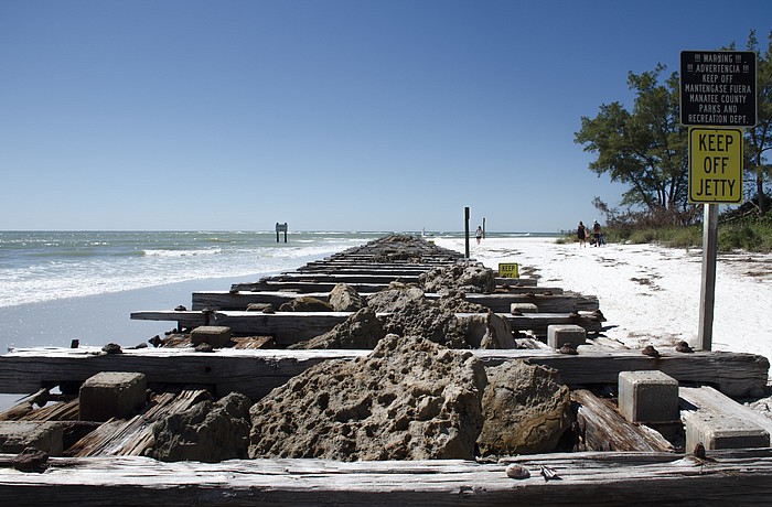 The 500-foot long jetty has been baking in the Florida sun for since it was completed in 1957.