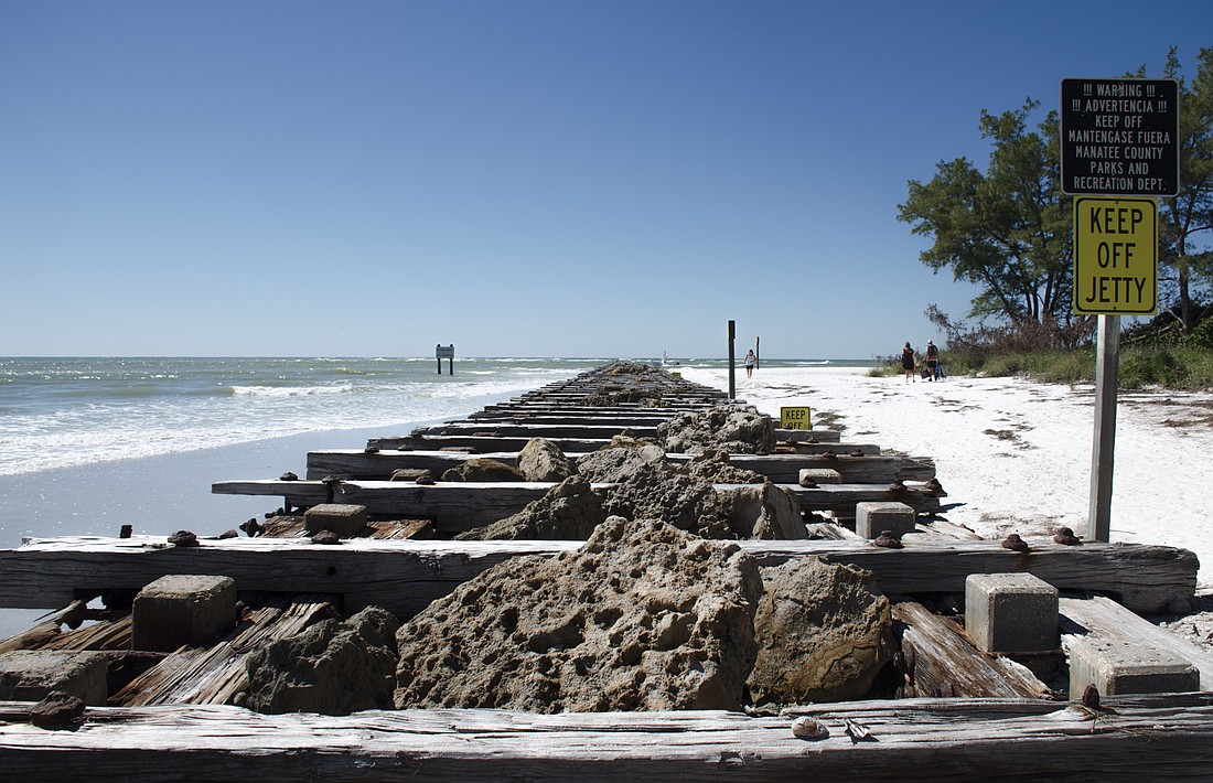 The 500-foot long jetty has been baking in the Florida sun for since it was completed in 1957.