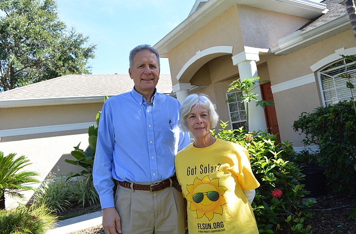 Lakewood Ranch's Ed Bachtle and Whitfield Estates' Wendy Hacker want the opportunity to buy solar panels at a reduced rate, if the deal proves good for their households.