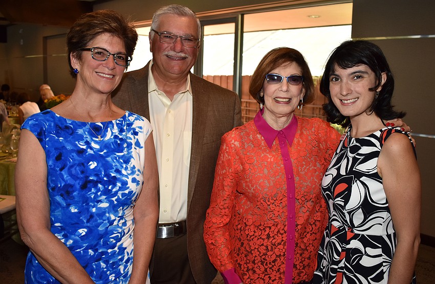 Karen and Mike Valentino with Toby Siegel, and Hermione Gilpin