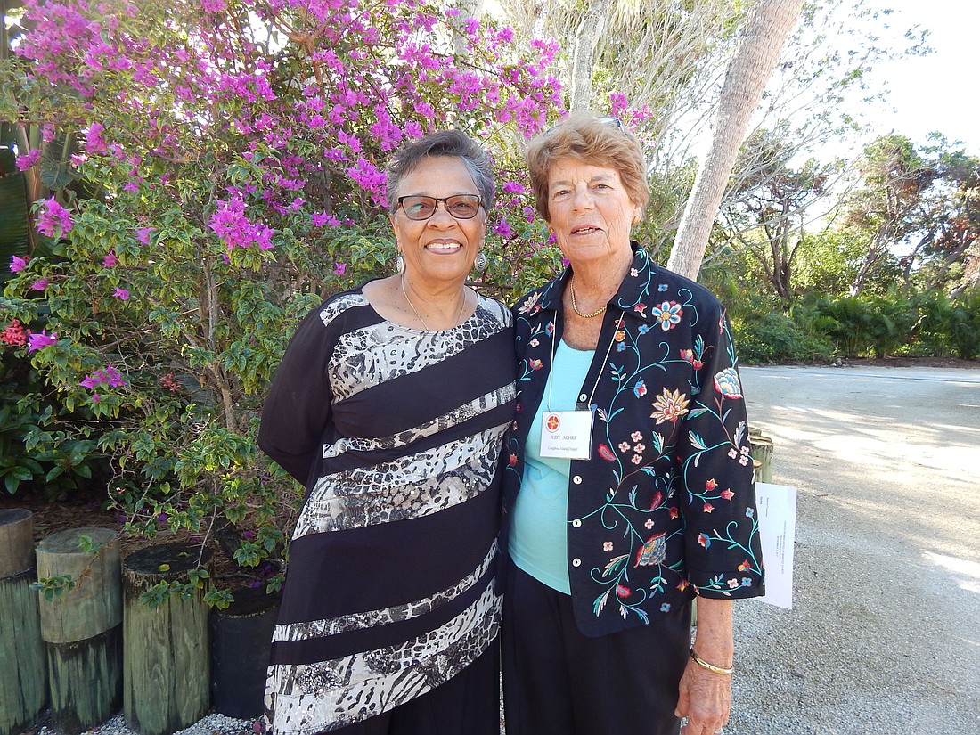  President of the local Church Women United Dr. Cheryl McGruder and Longboat Island Chapel Chairwomen Judy Achre. Courtesy photo