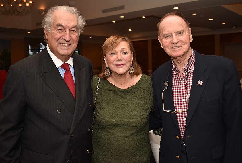 Republican Club President Joe McElmeel and Helen and Len Glaser