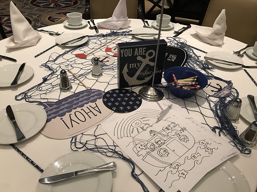 The anchor-themed decor could be found everywhere on Nov. 5 at Sarasota Yacht Club. Photo courtesy of Britt Riner