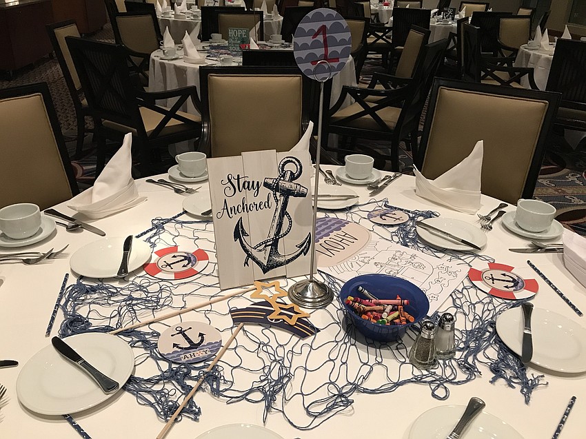 The anchor-themed decor could be found everywhere on Nov. 5 at Sarasota Yacht Club.Photo courtesy of Britt Riner
