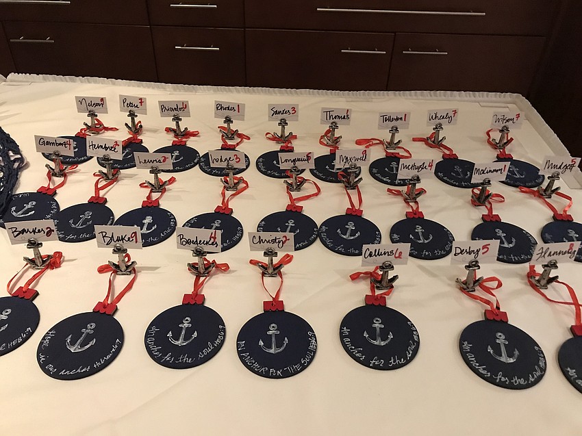 The anchor-themed decor could be found everywhere on Nov. 5 at Sarasota Yacht Club. Photo courtesy of Britt Riner