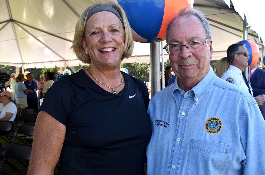B.J. Bishop and town commissioner Randy Clair